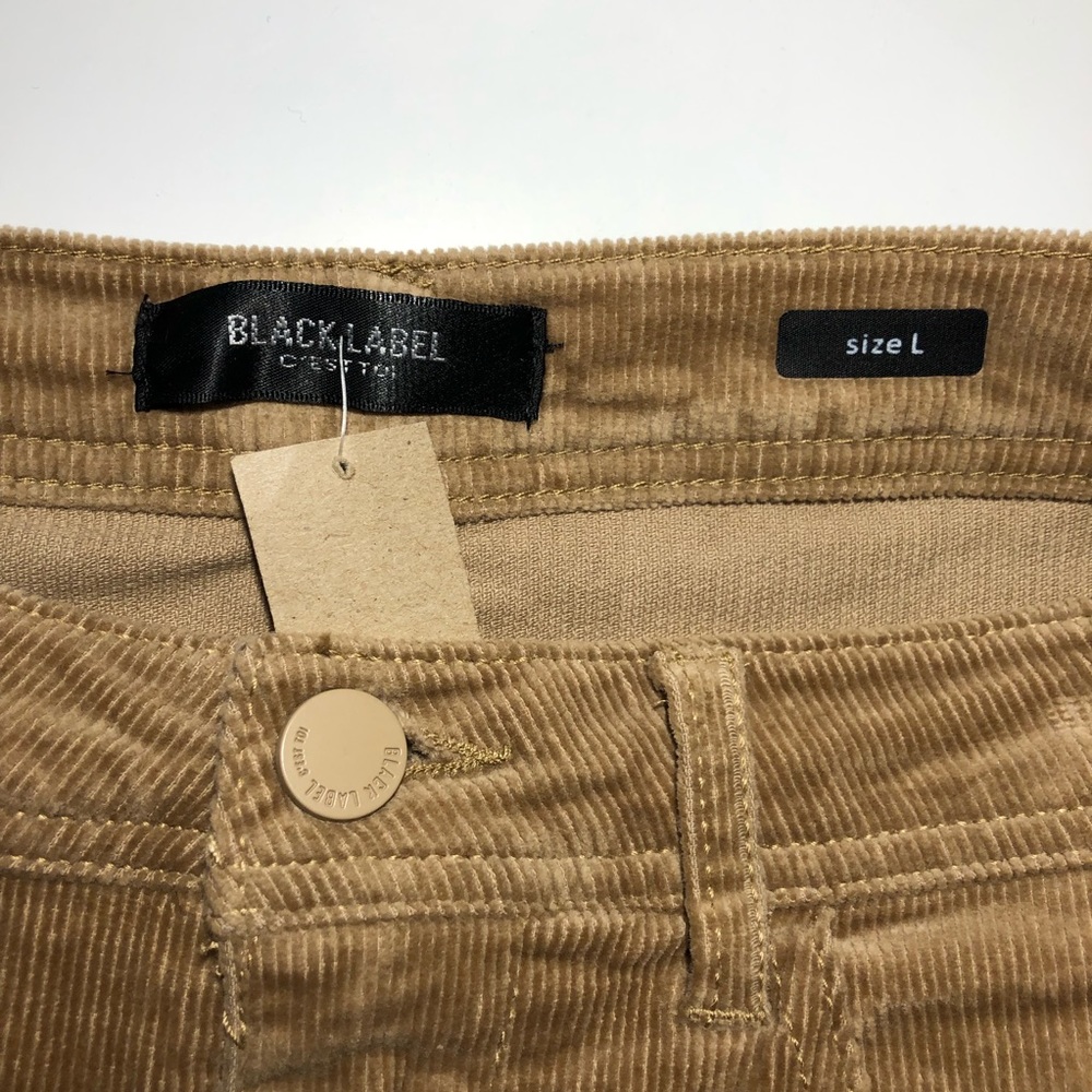 BLACK LABEL TAN CORDUROY CLASSIC MINI SKIRT - Picture 2 of 6